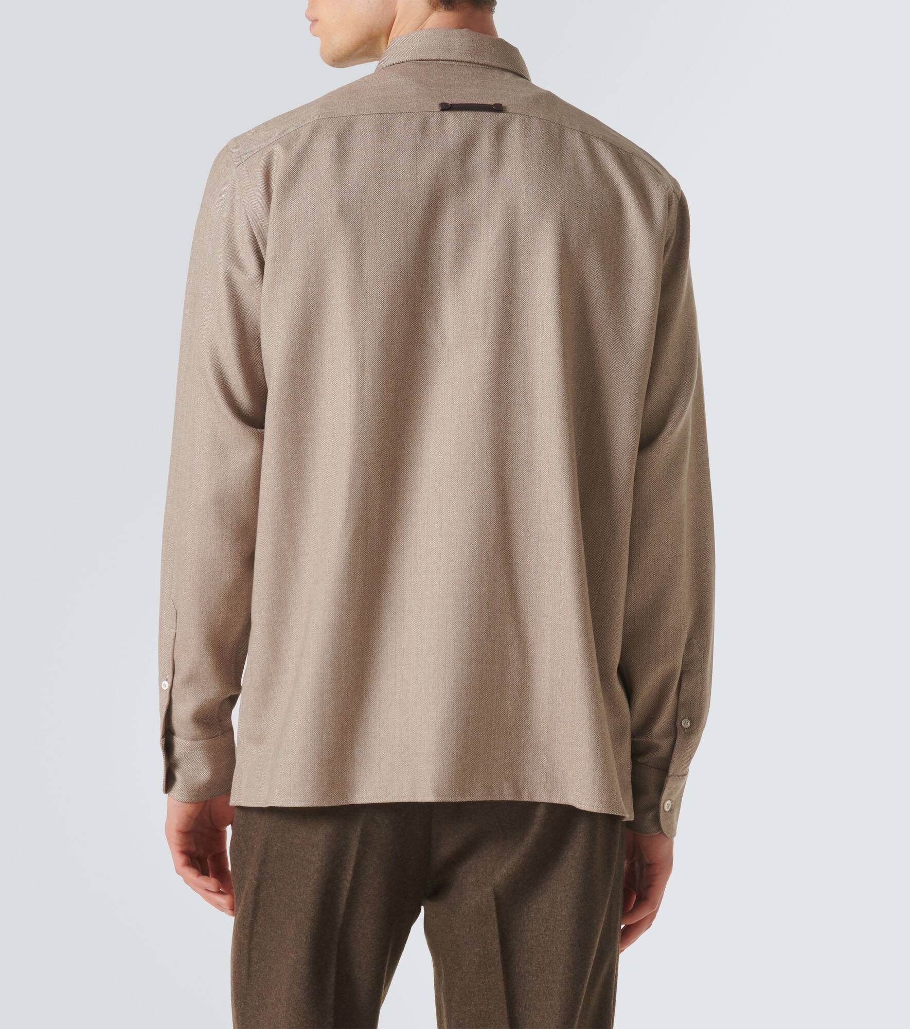Herringbone wool shirt - 4