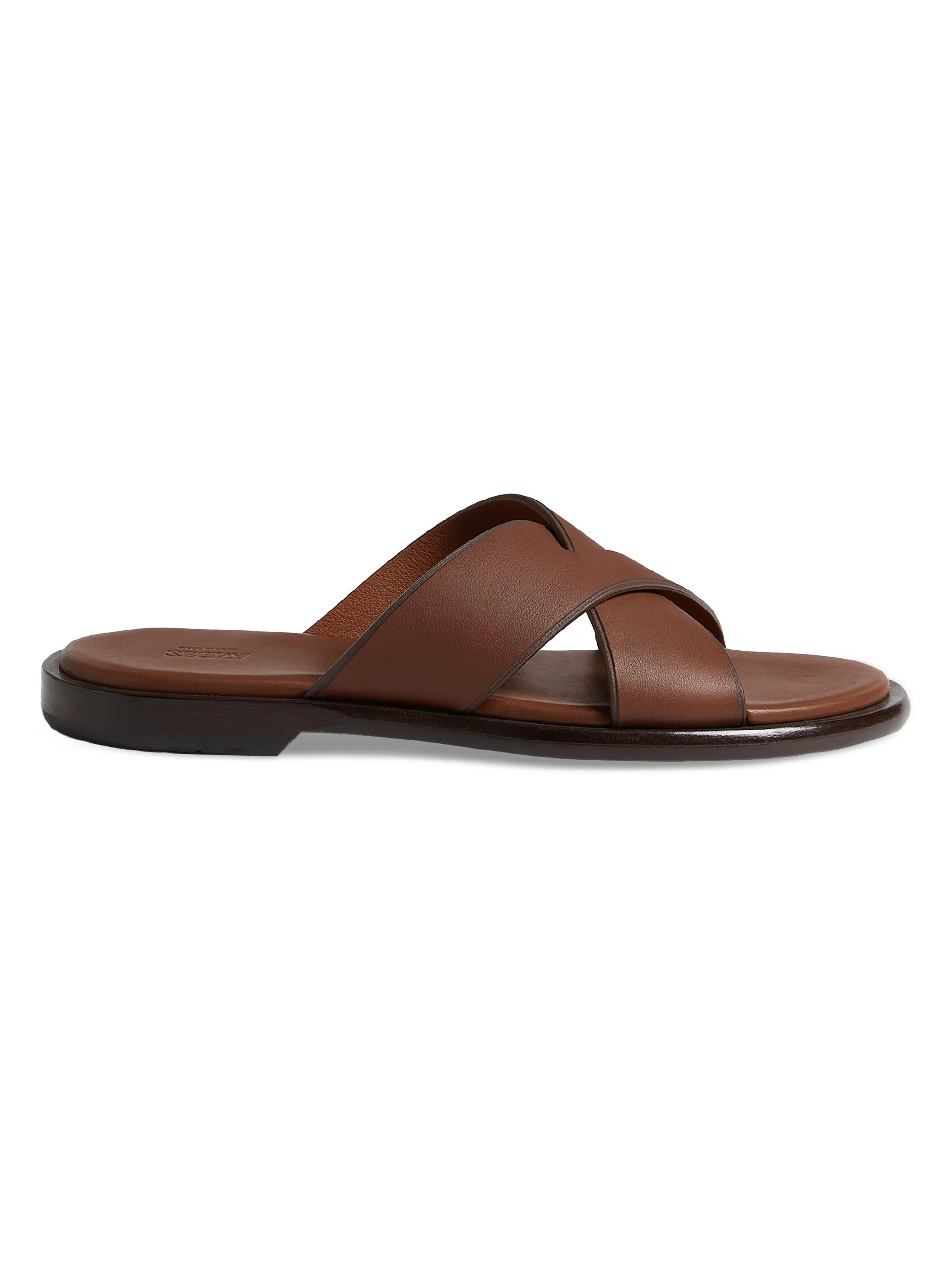 Men's Leather Sandals - Almond Brown - 1