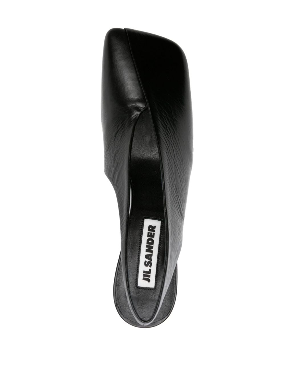 70mm leather slingback pumps - 4