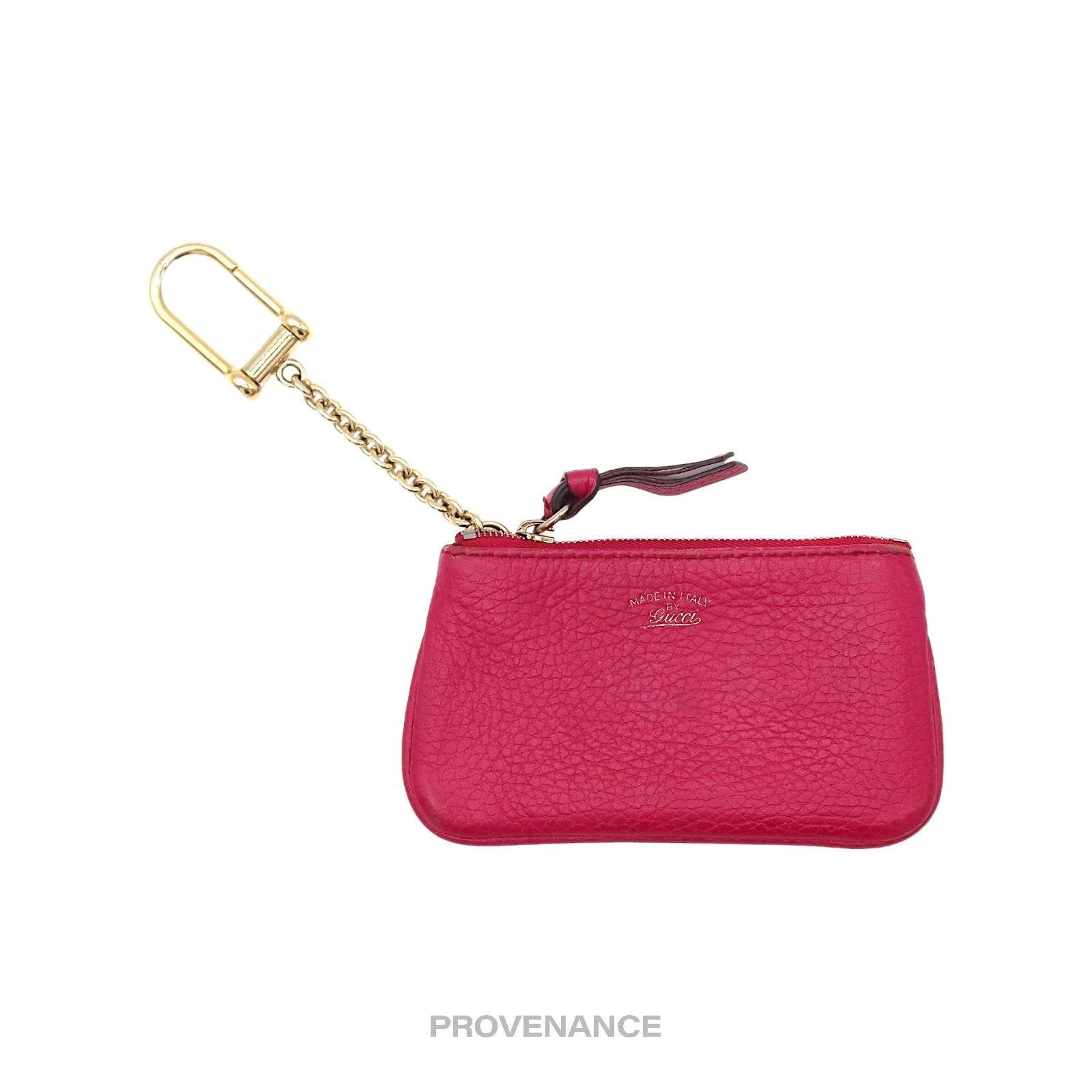 Gucci MII Key Pouch Cles - Pink Tumbled Leather - 1