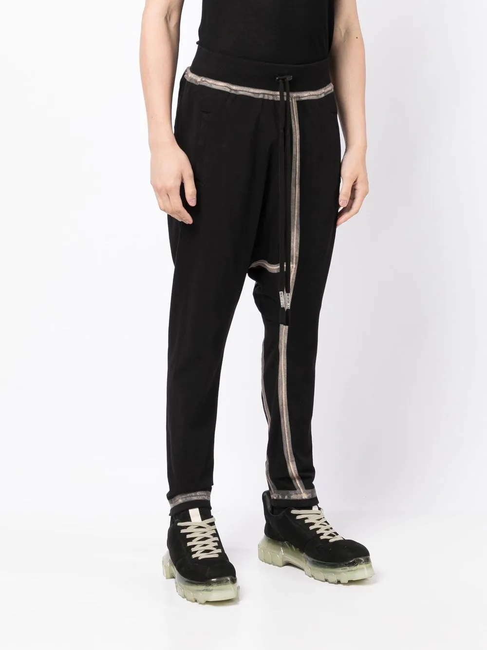 panelled drawstring-waist track pants - 3