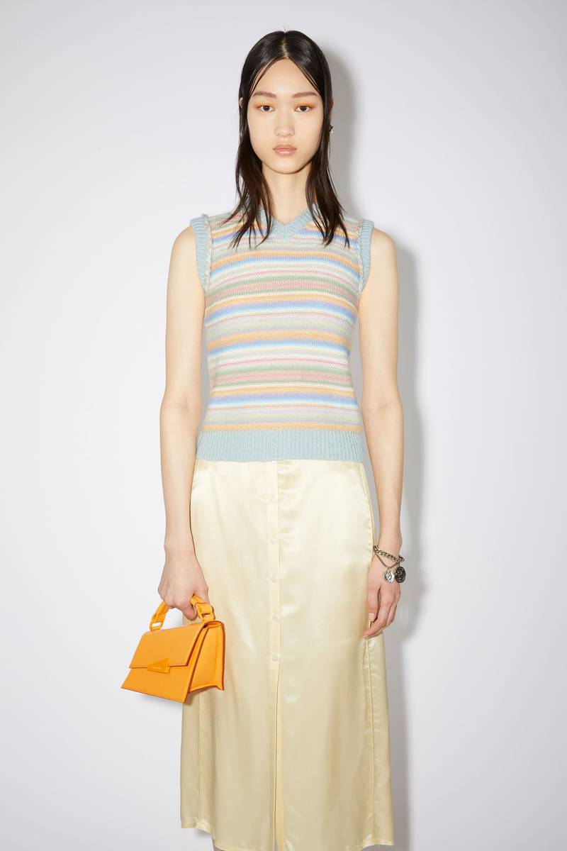 Acne Studios Striped sweater vest - Pale blue/multi outlook
