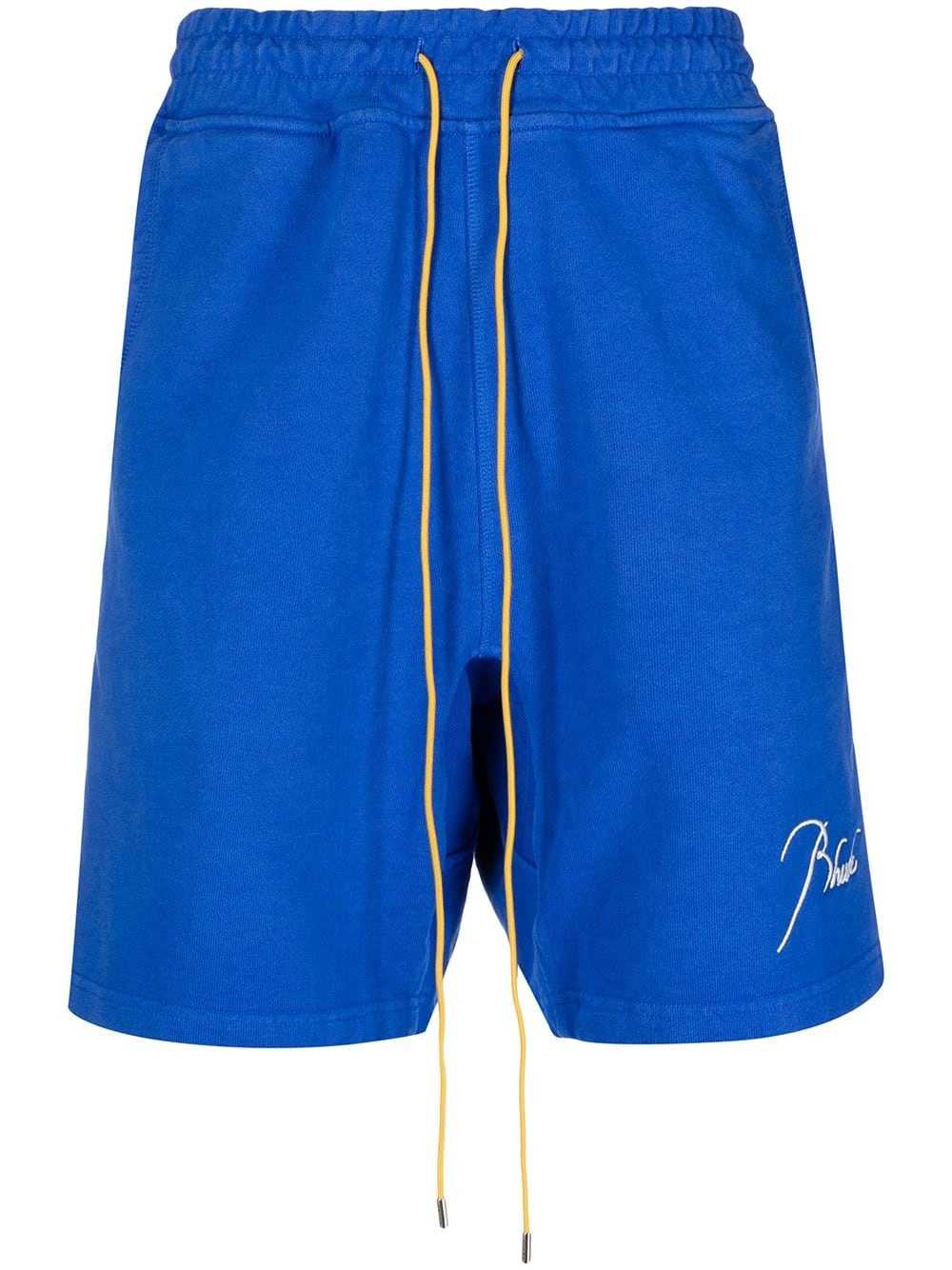 embroidered-logo drawstring shorts - 1