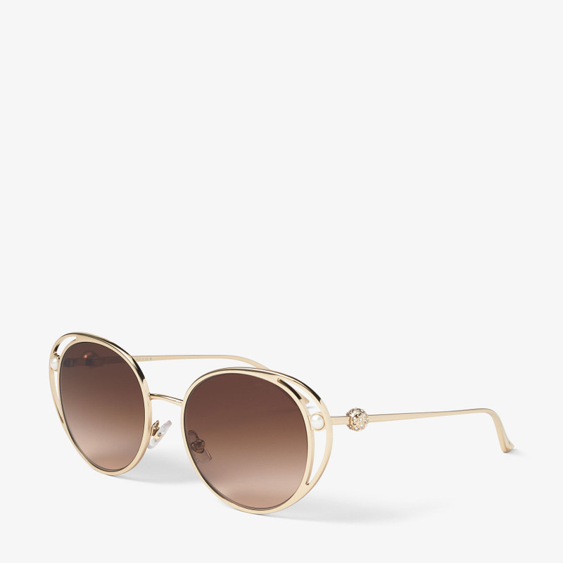 JIMMY CHOO Angela
Pale Gold Oval Sunglasses outlook