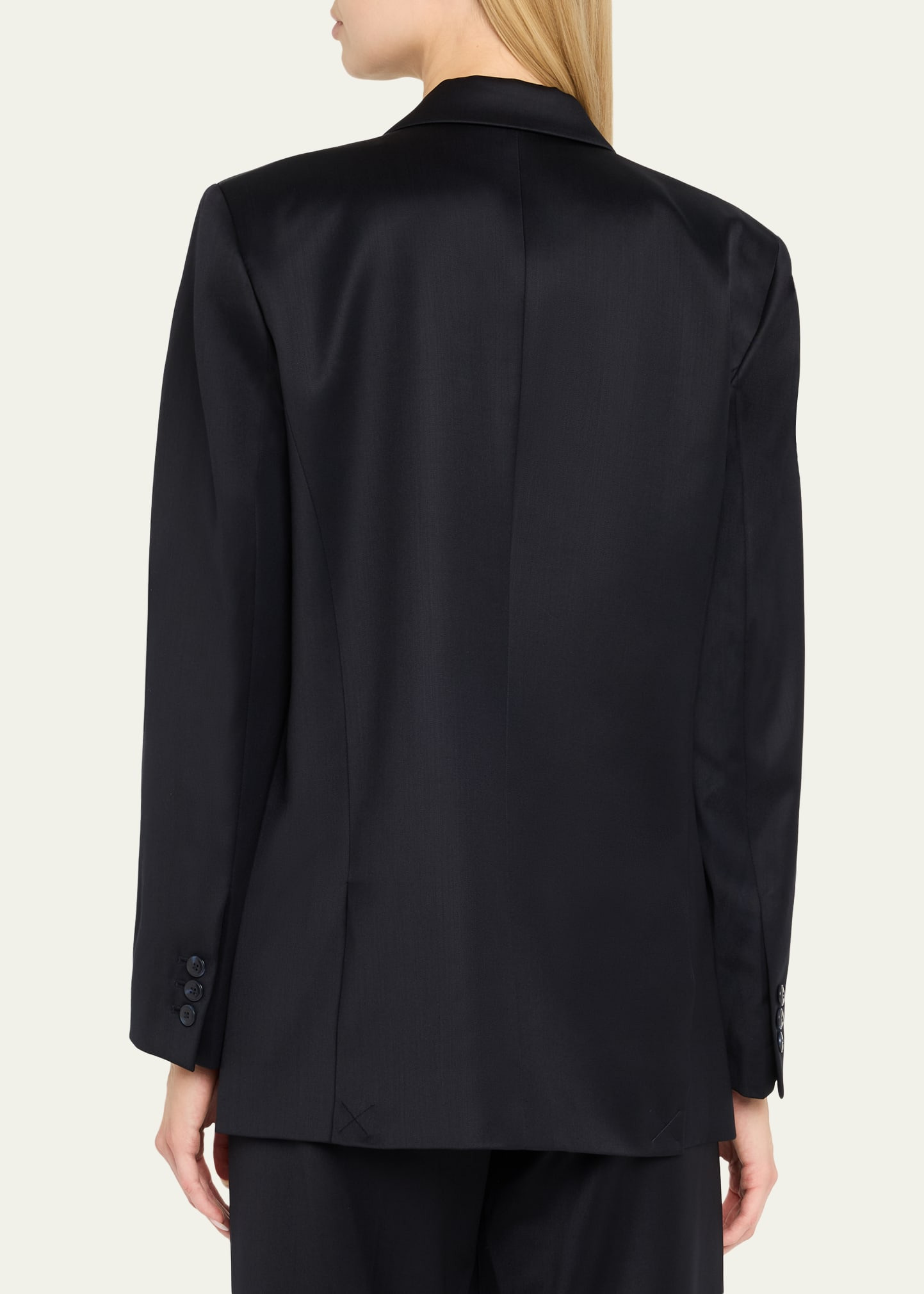 Girl Boy Girl Satin-Faced Wool Blazer - 3