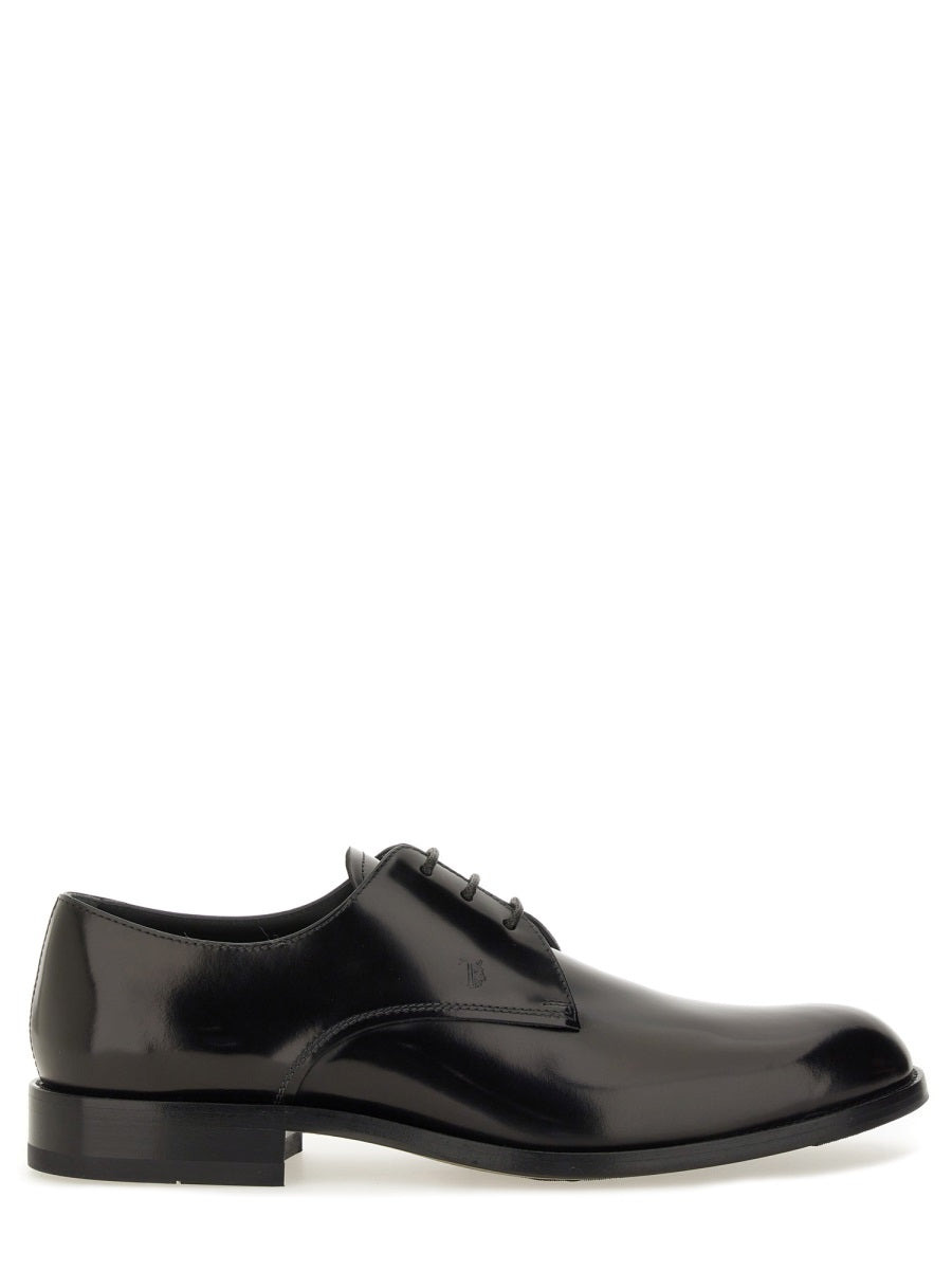 Leather Lace-Up Derby Shoe - 1