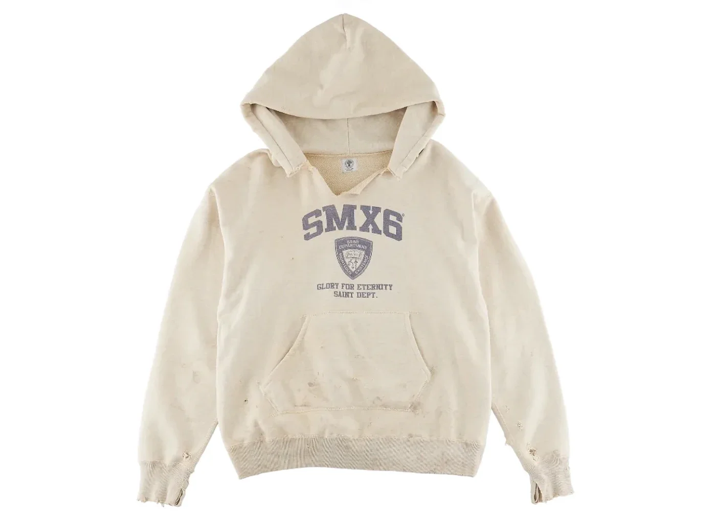 Saint Mxxxxxx x Shermer Academy NYPD Hoodie Vintage Grey - 1