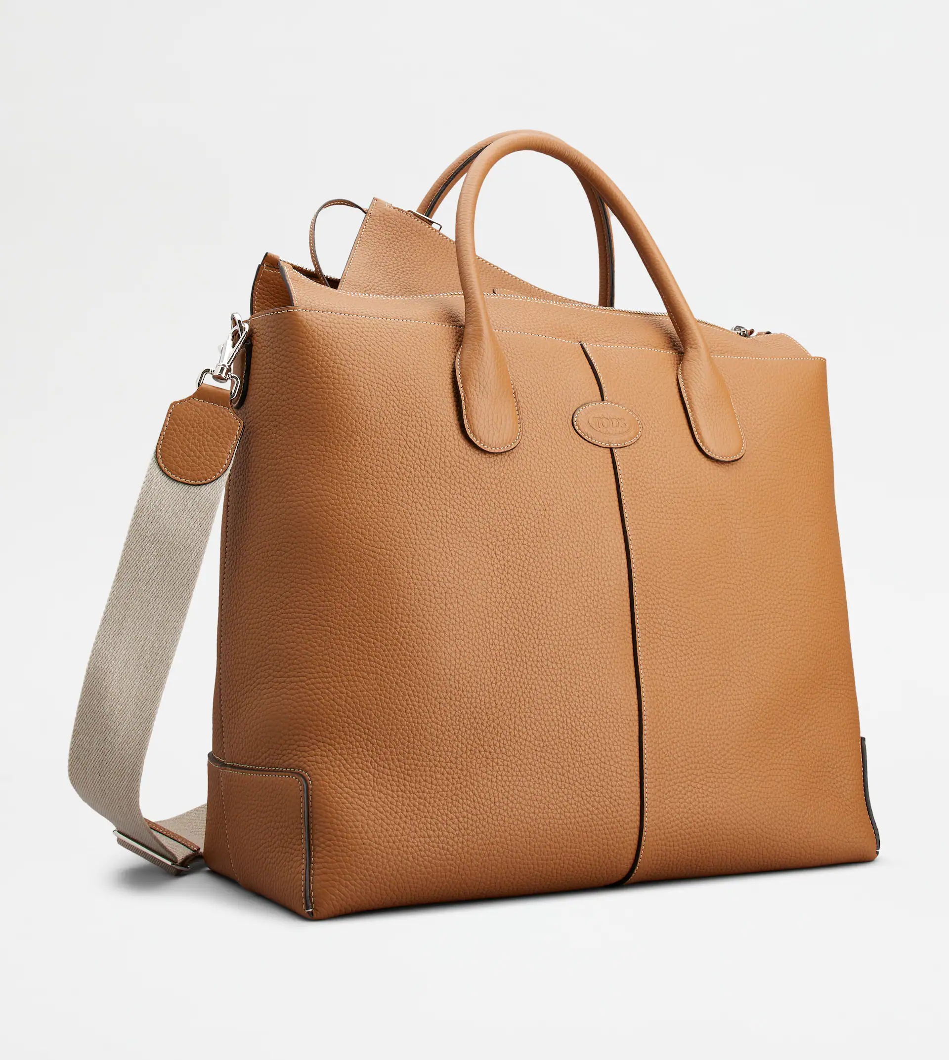 TOD'S DI BAG TRAVEL BAG IN LEATHER - BROWN - 3