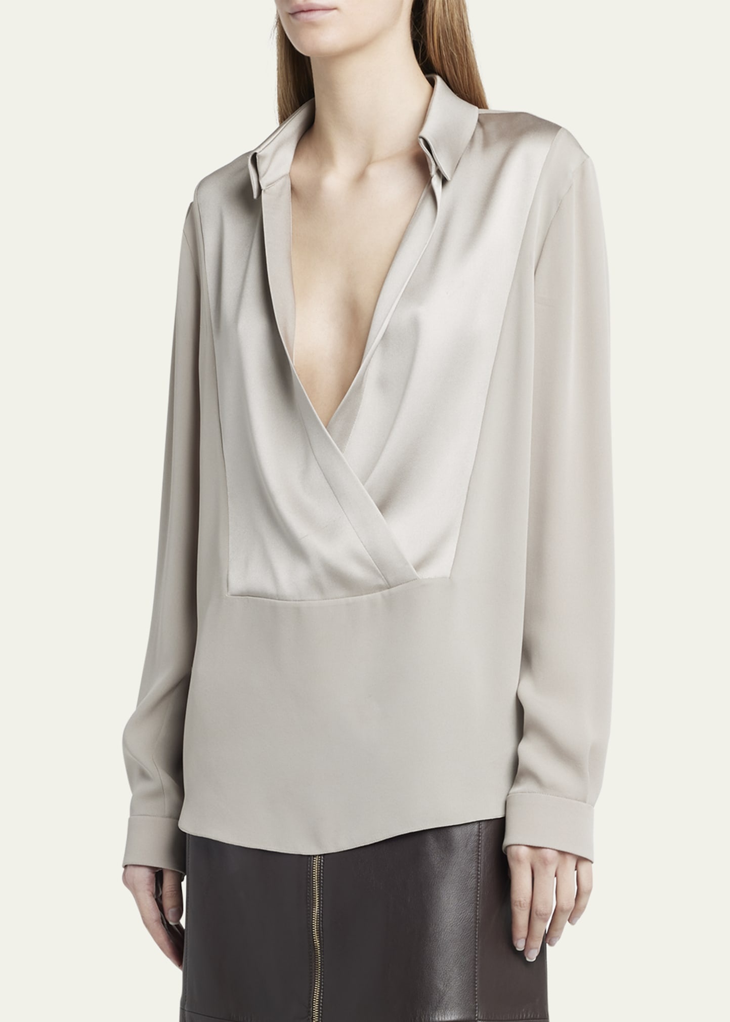Silk Georgette Wrap Blouse - 4