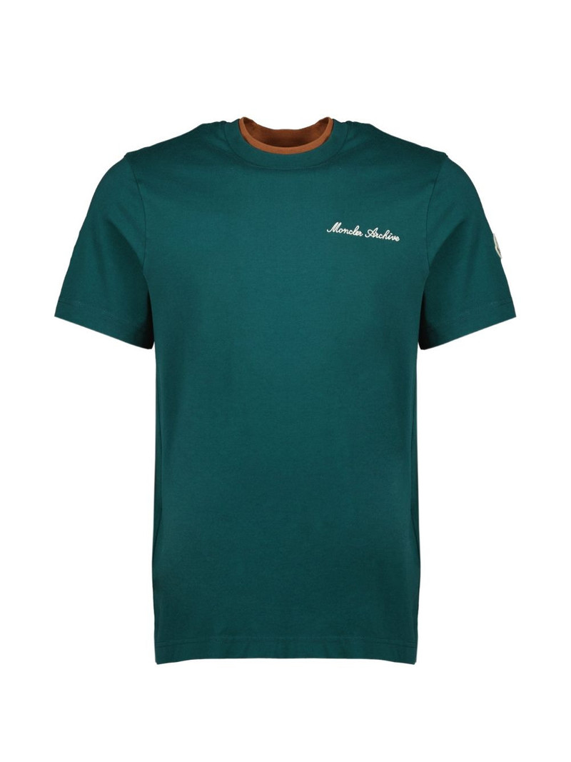 logo-embroidered T-shirt 1