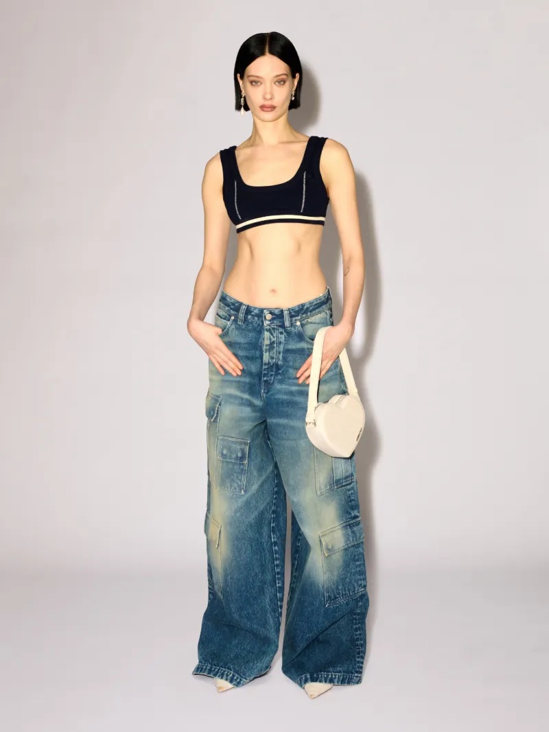 CONTRAST STITCH BRA TOP - 2