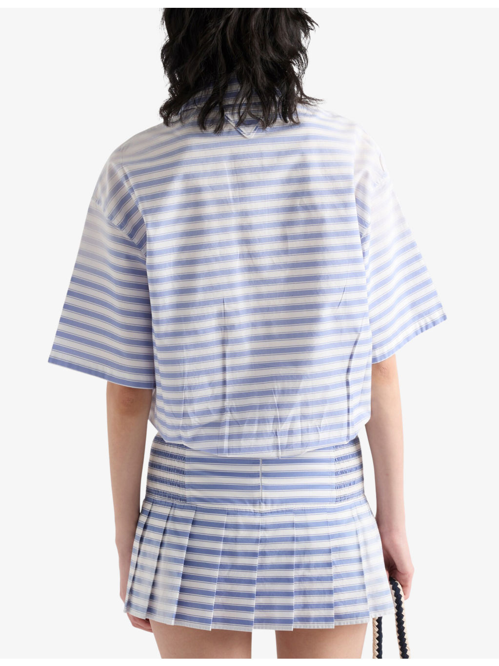 Striped Tie-Hem Cotton Shirt - 4