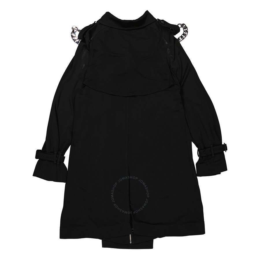 Burberry Black Deconstructed Crepe Trench Coat Dress - 3