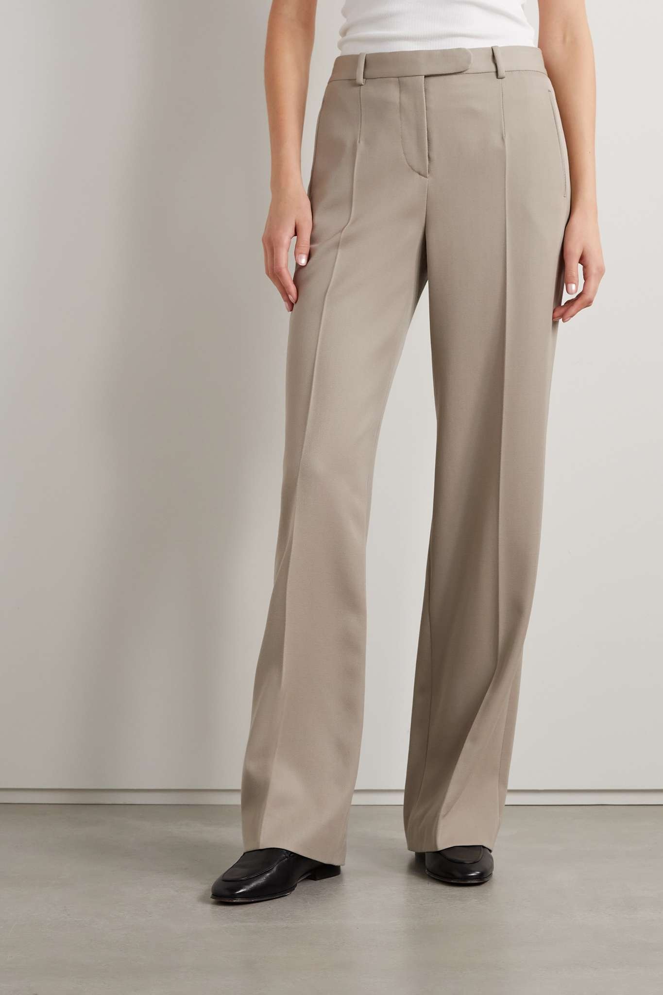 Banew wool-twill straight-leg pants - 3