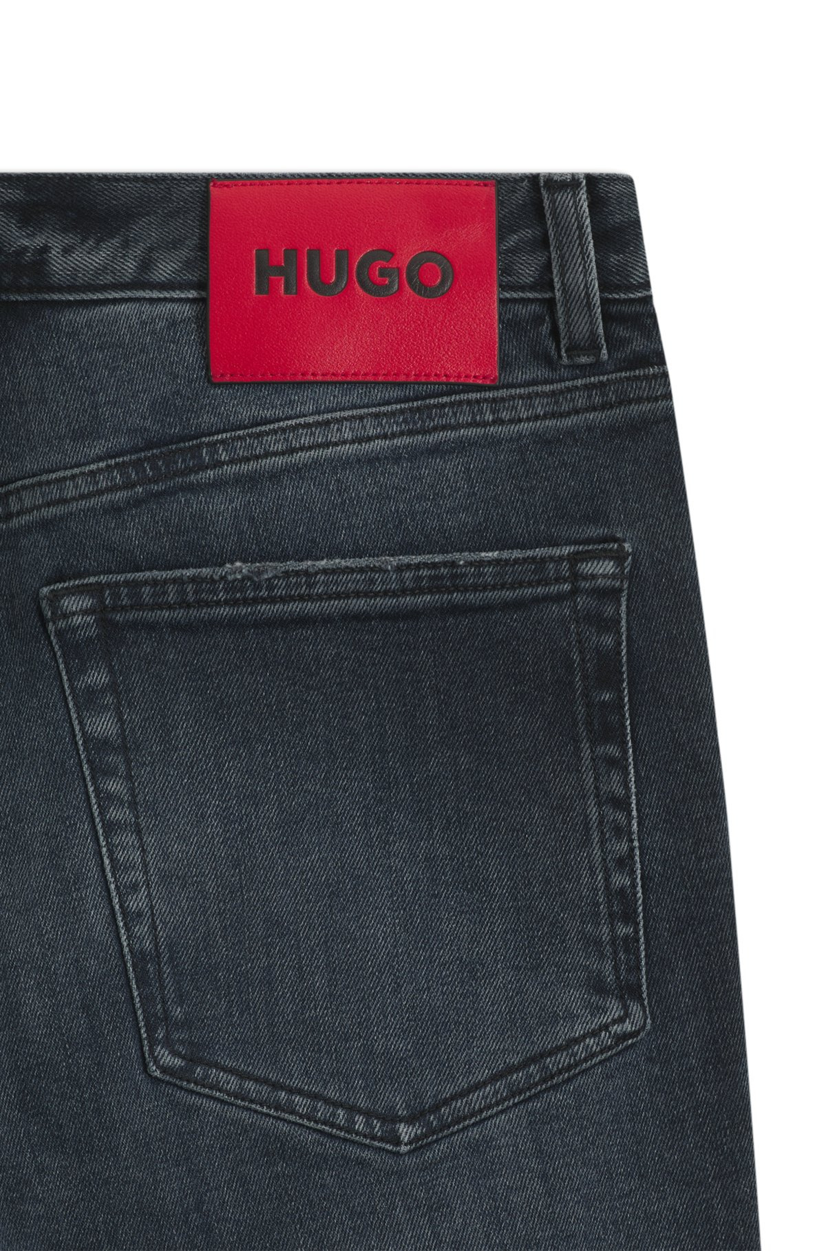EXTRA-SLIM-FIT JEANS IN MID-BLUE STRETCH DENIM - 6