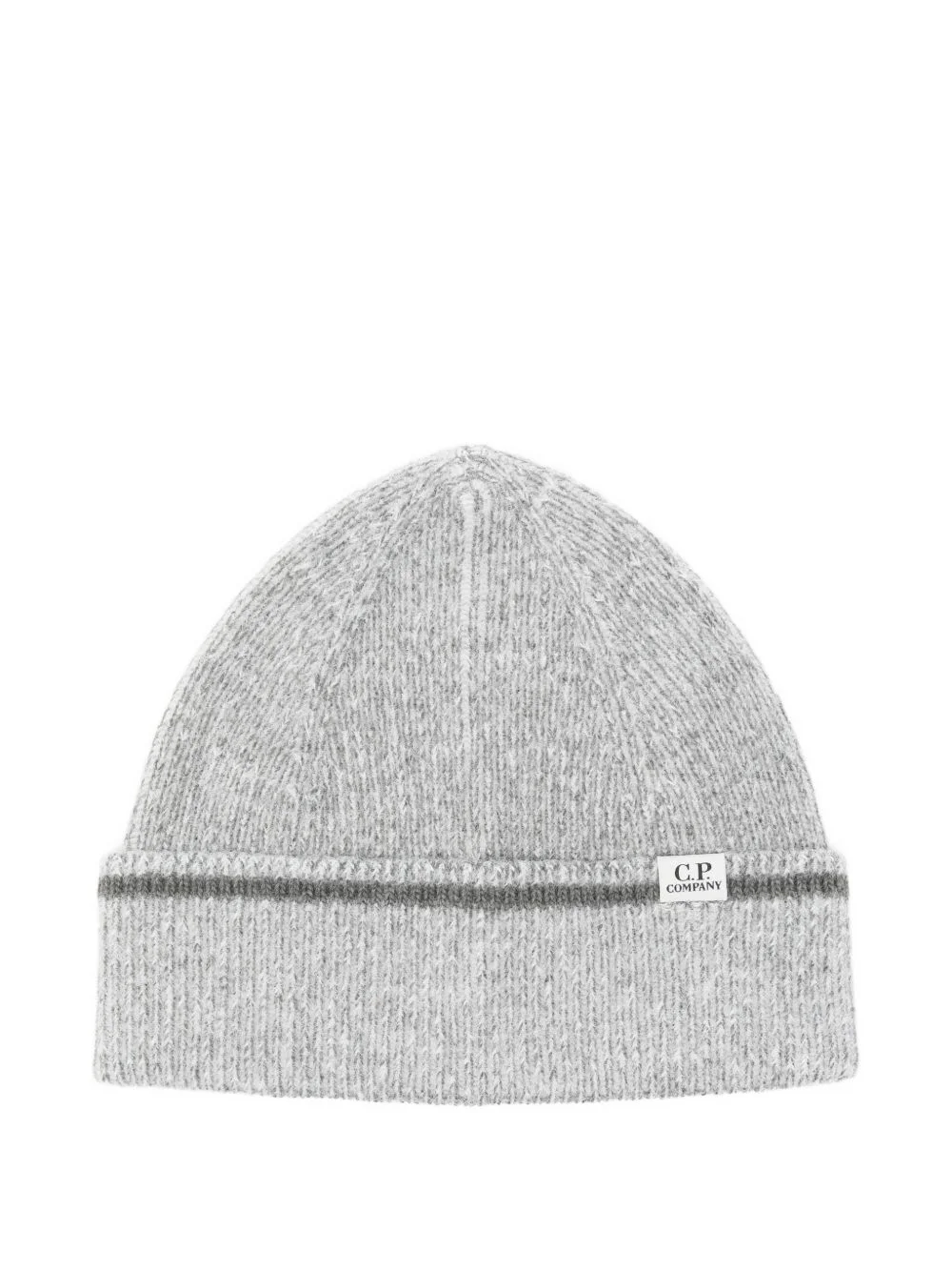 ribbed logo-patch beanie hat - 1