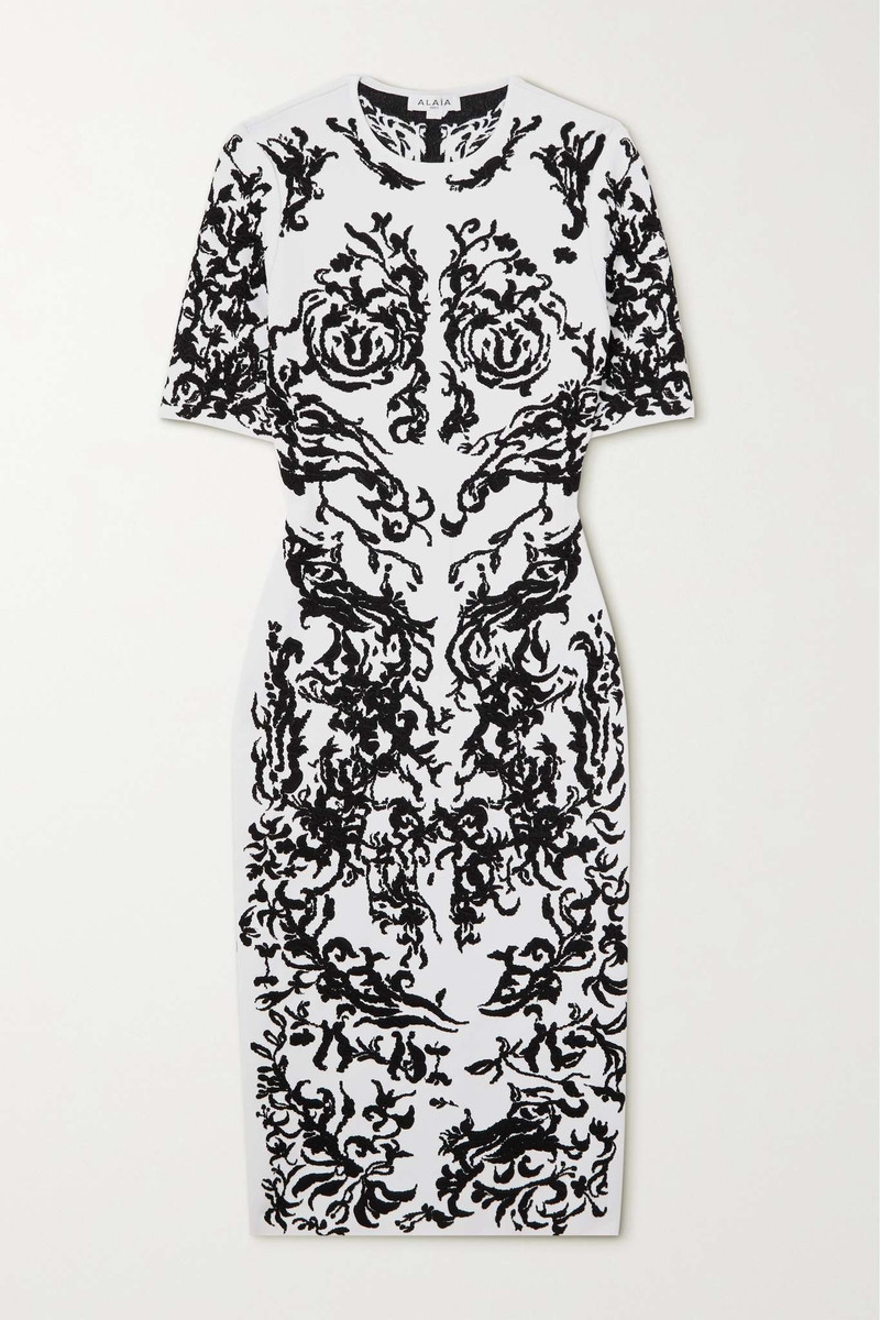 Stretch-jacquard dress - 1