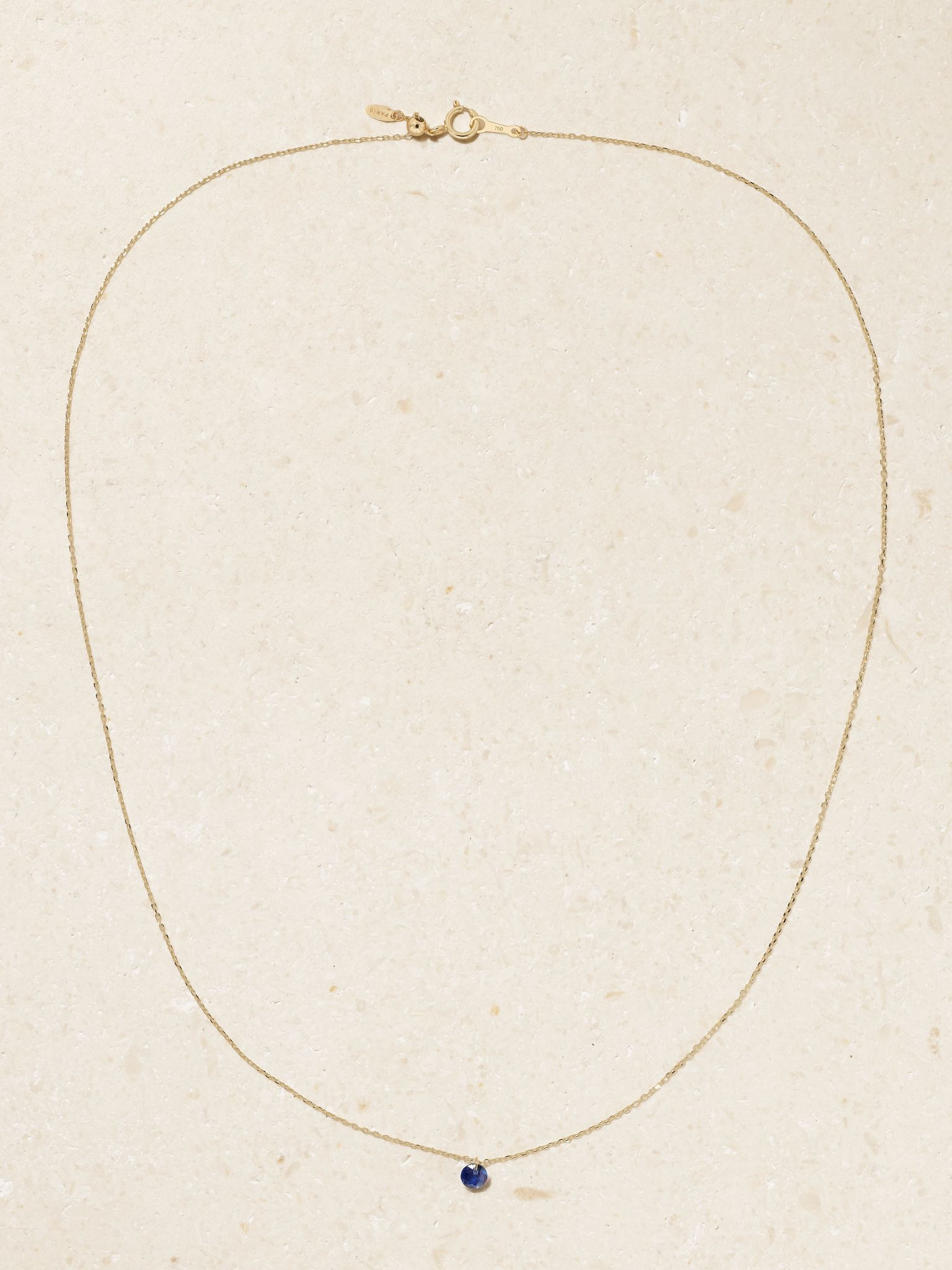 18-karat gold sapphire necklace Blue - 4