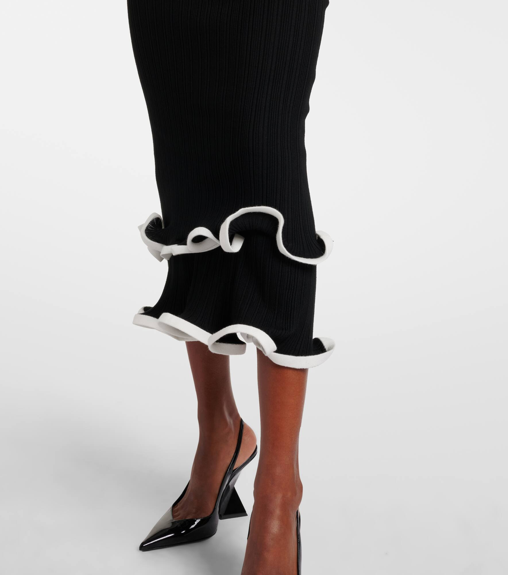 Solani ribbed-knit midi dress - 6