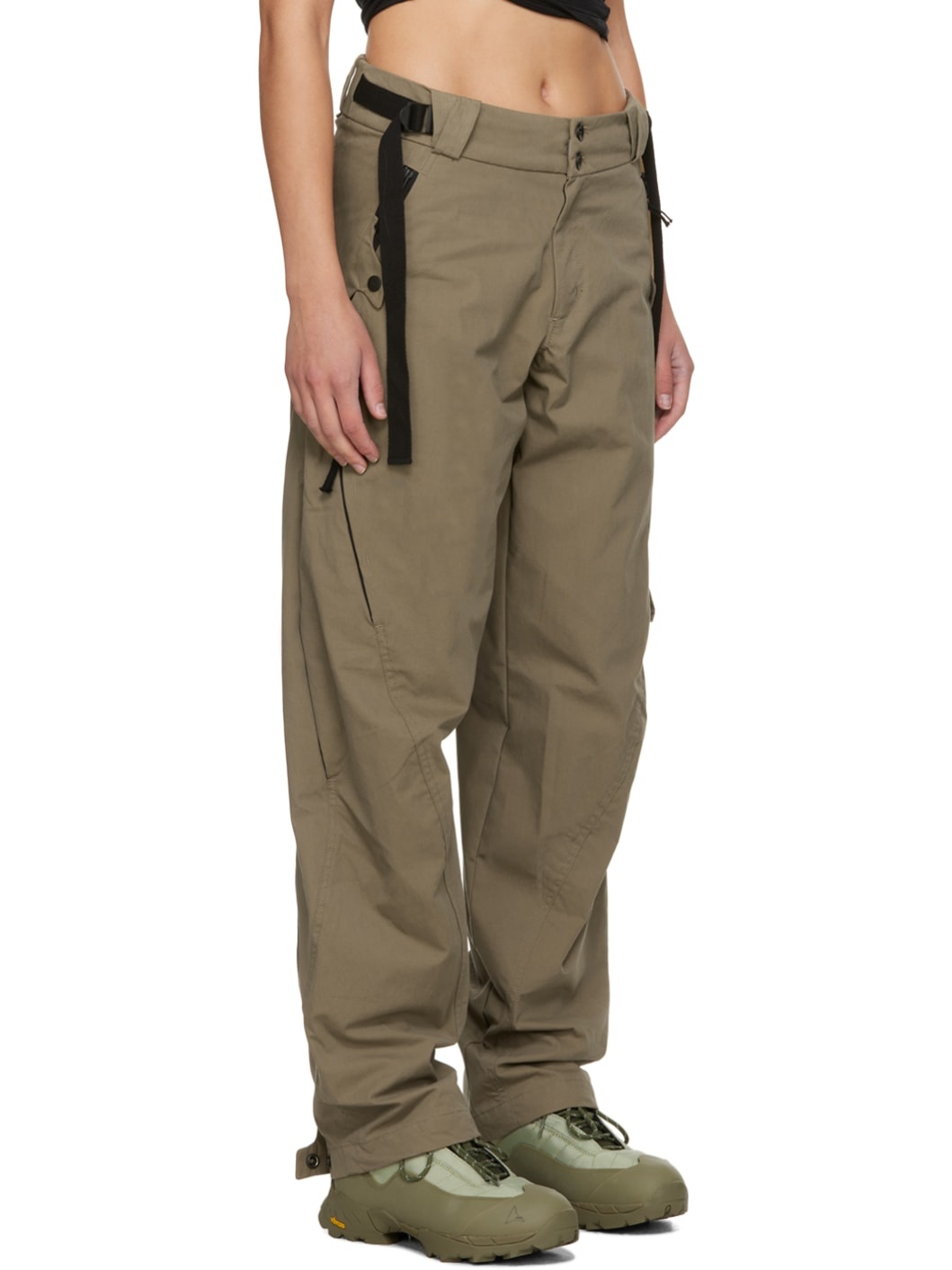 Khaki Vented Trousers - 2