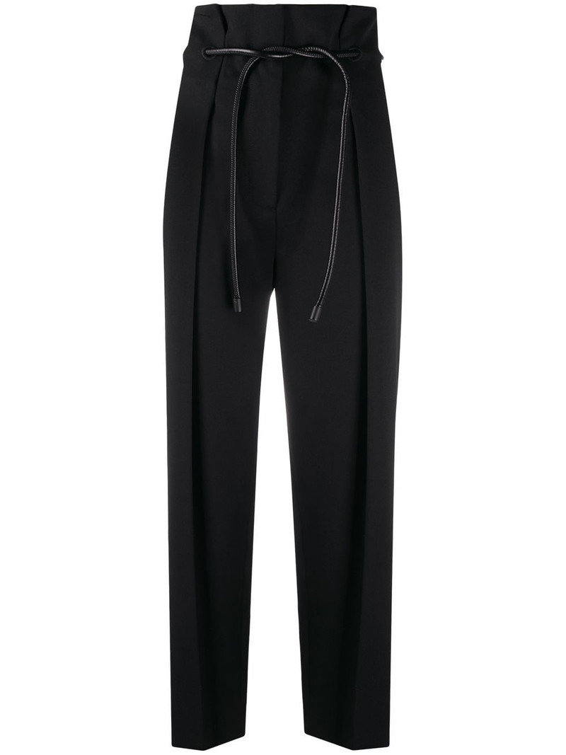 belted high-waisted trousers 1