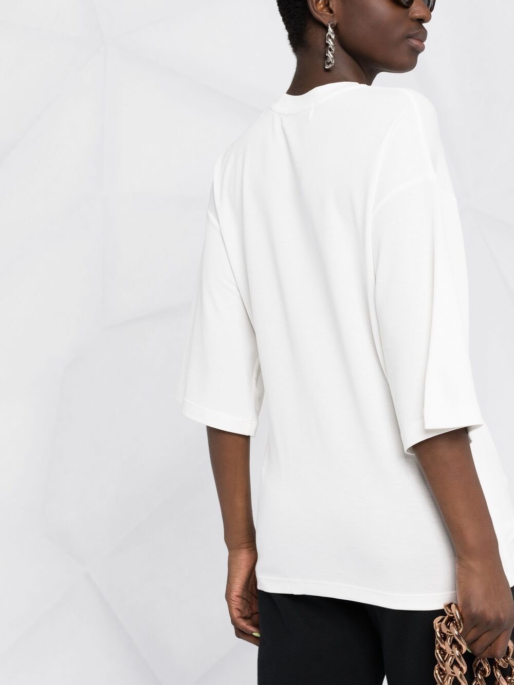 ruched crew-neck T-shirt - 5