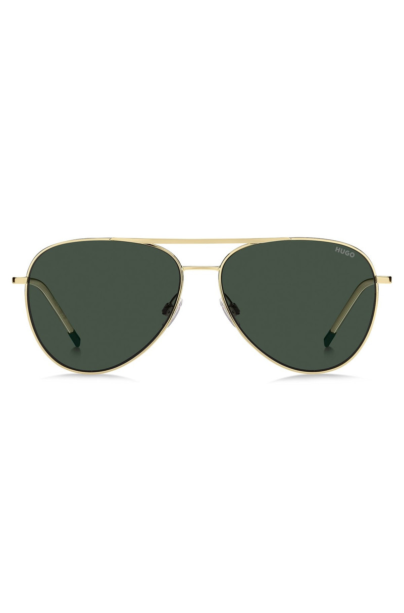 DOUBLE-BRIDGE SUNGLASSES IN GOLD-TONE METAL 3
