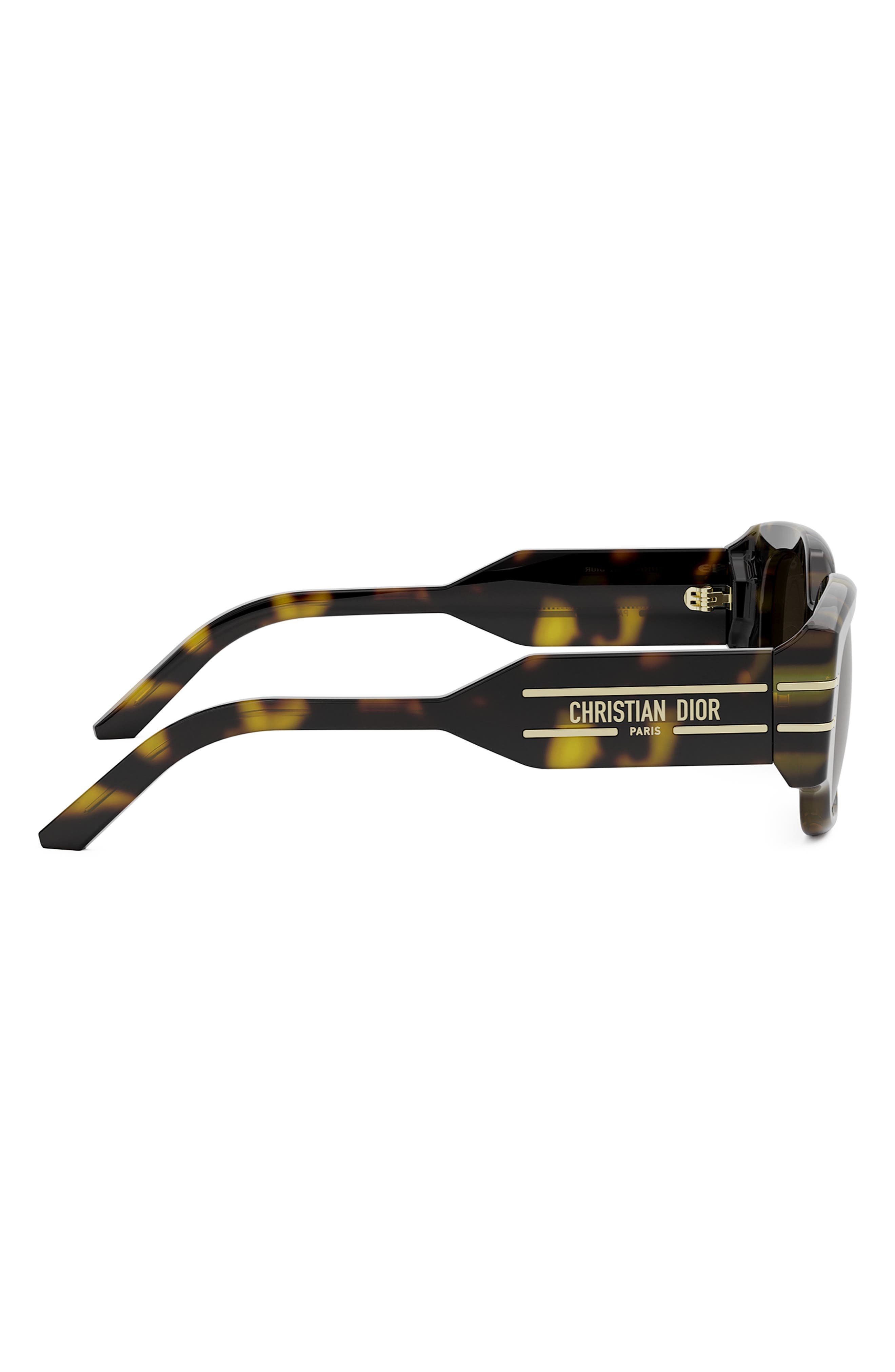'DiorSignature S13I 52mm Rectangular Sunglasses in Dark Havana /Gradient Brown at Nordstrom - 8