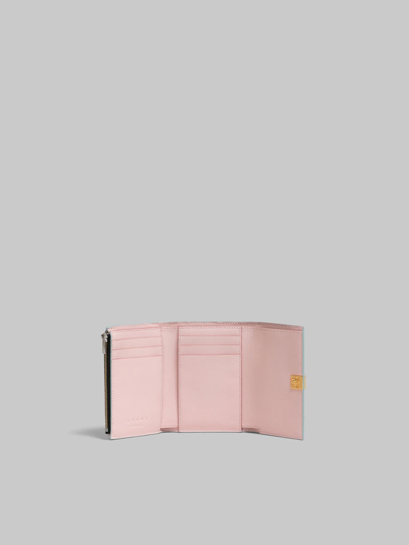 GREEN LEATHER TRIFOLD PRISMA WALLET - 2