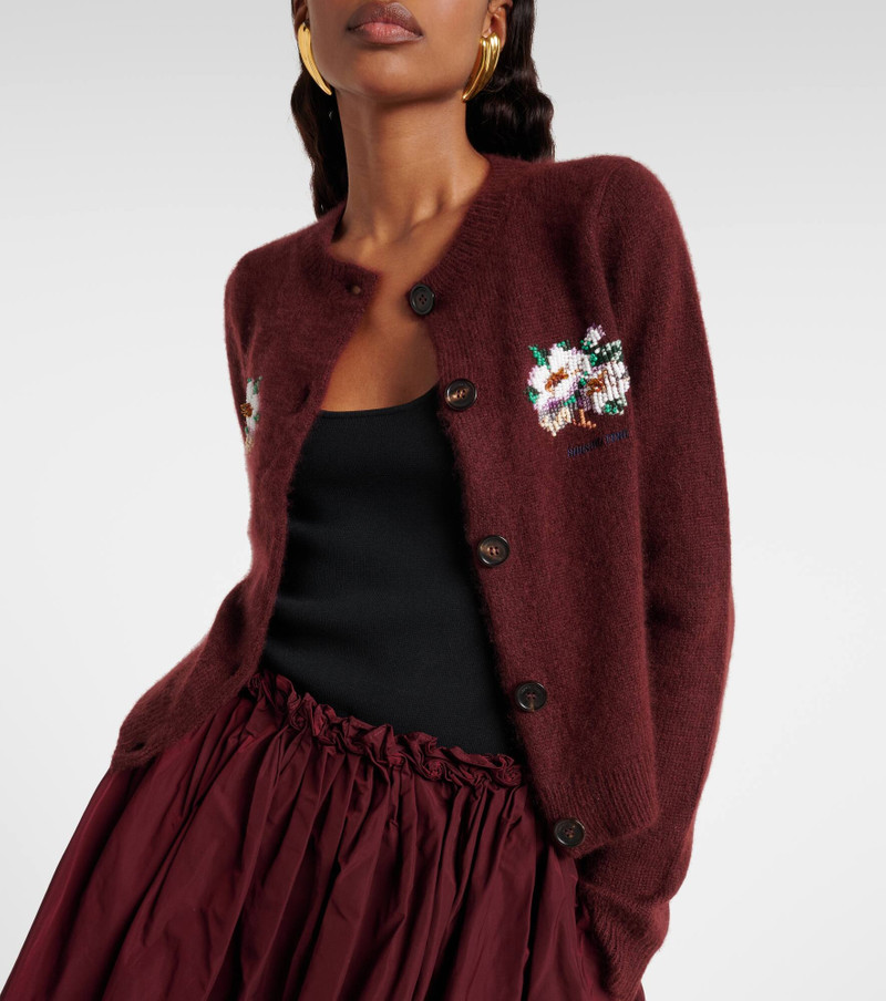 Beaded cashmere and cotton cardigan 7