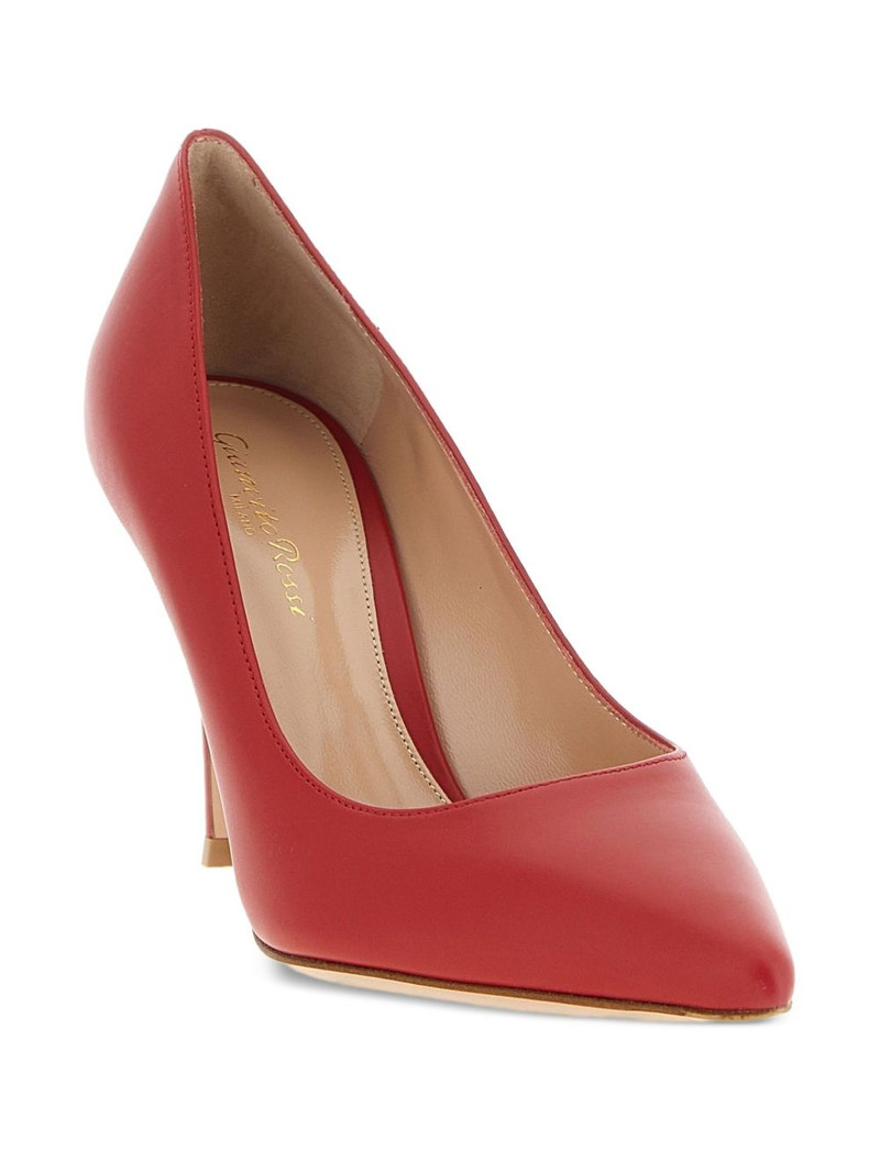 Gianvito Rossi 85mm leather heeled pumps outlook