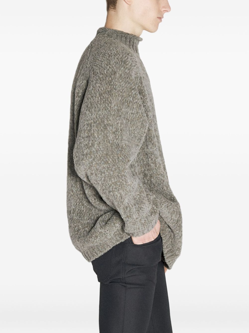 mock-neck wool sweater - 3