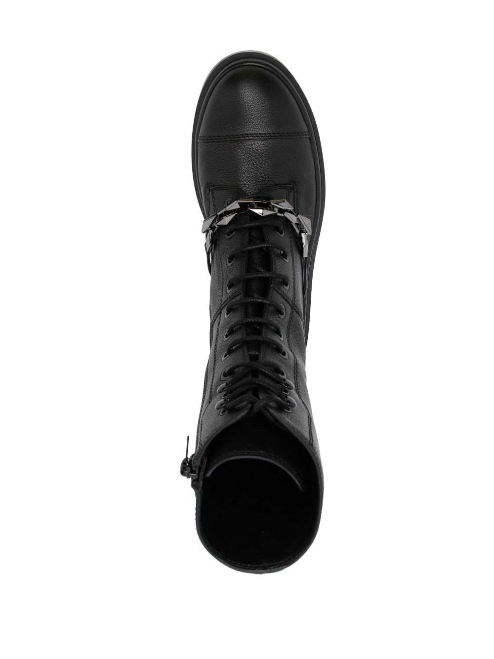Nari grained-texture leather boots - 4