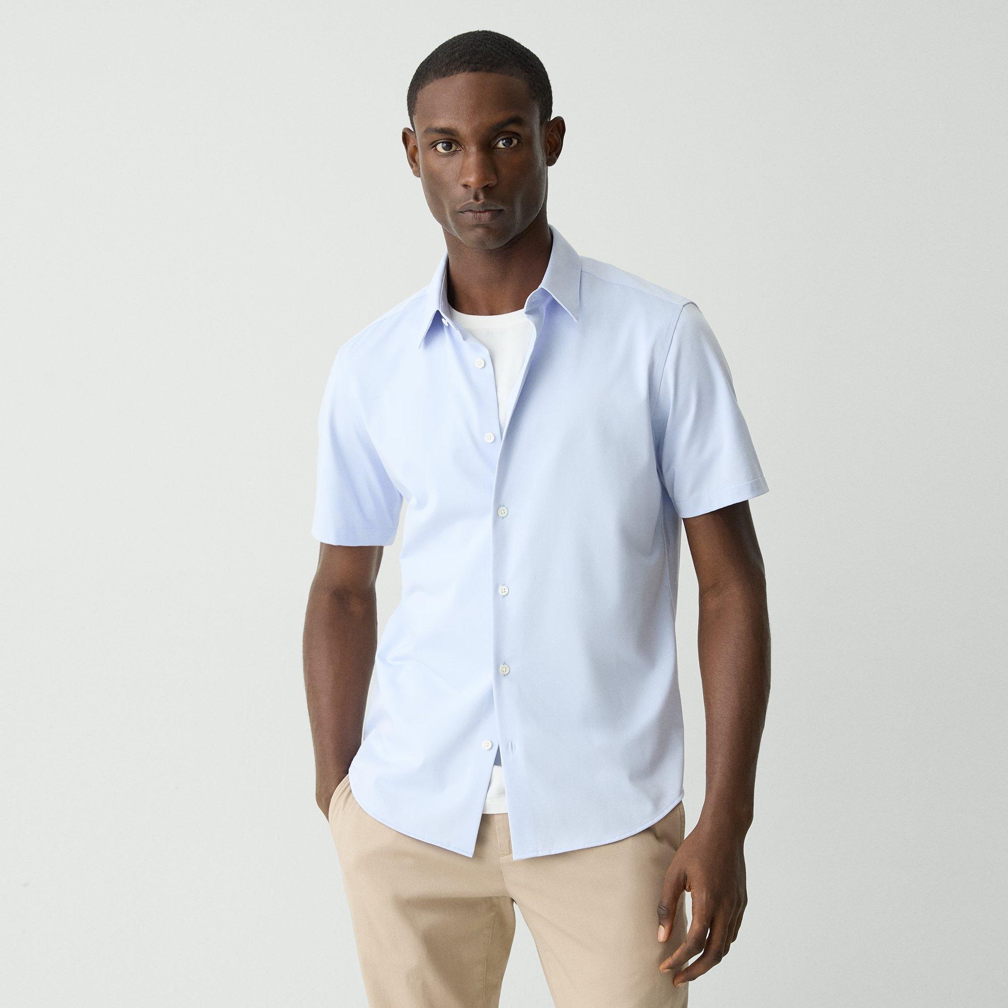 Irving Short-Sleeve Shirt in Structure Knit - 3
