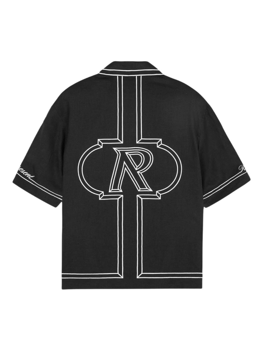 Jet embroidered-border shirt - 4