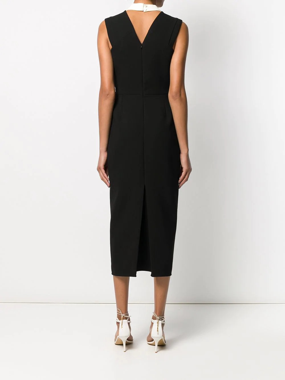 tuxedo-style midi dress - 4