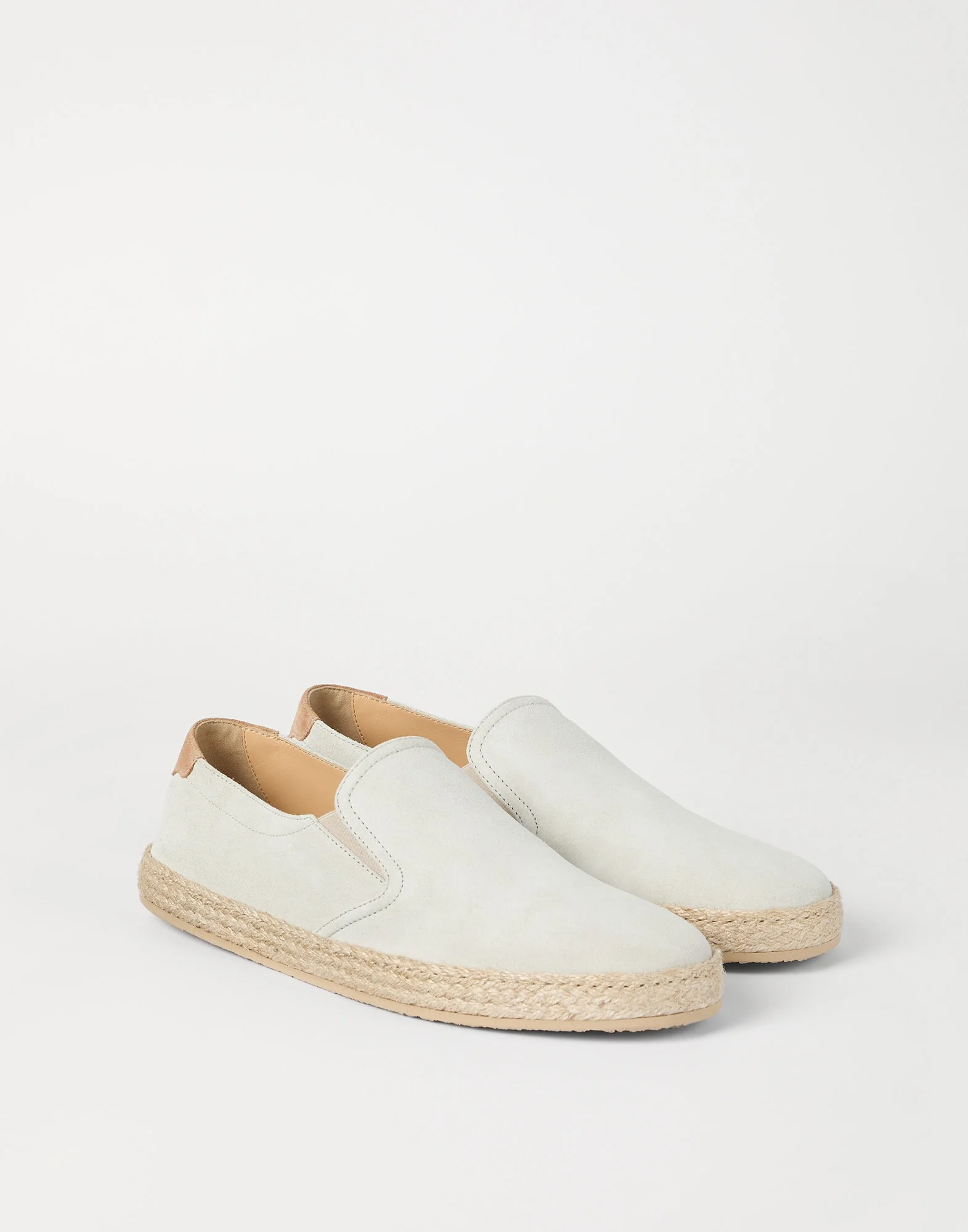 Suede slip-ons with rope insert - 1