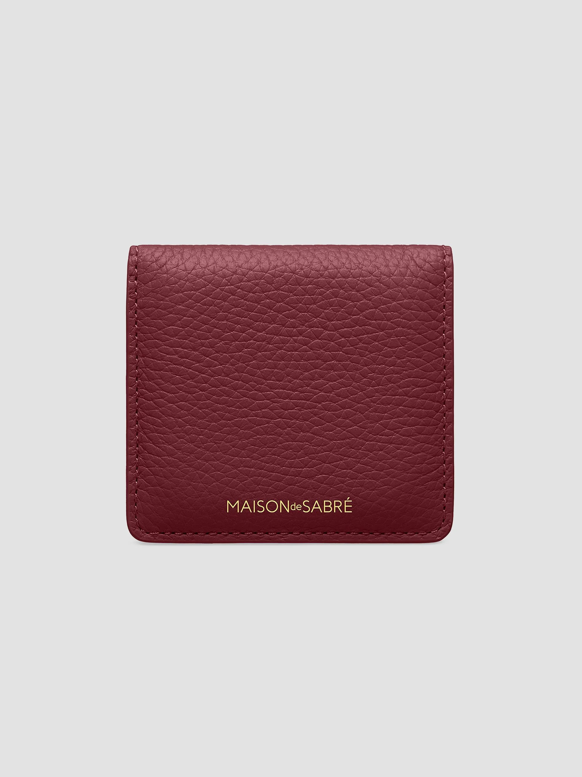 Leather Compact Mirror - Plum Sky - 1