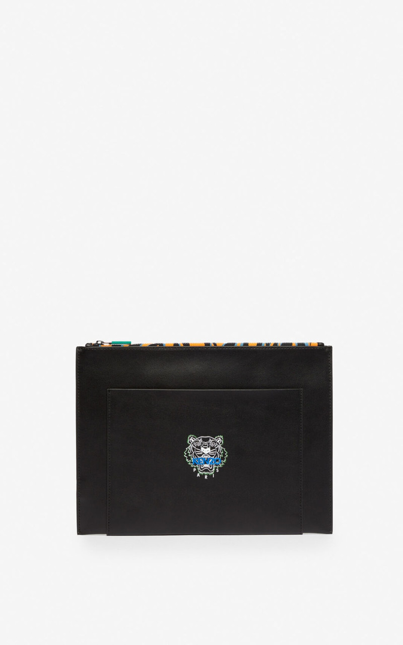 'Tiny Tiger' A4 leather clutch 5