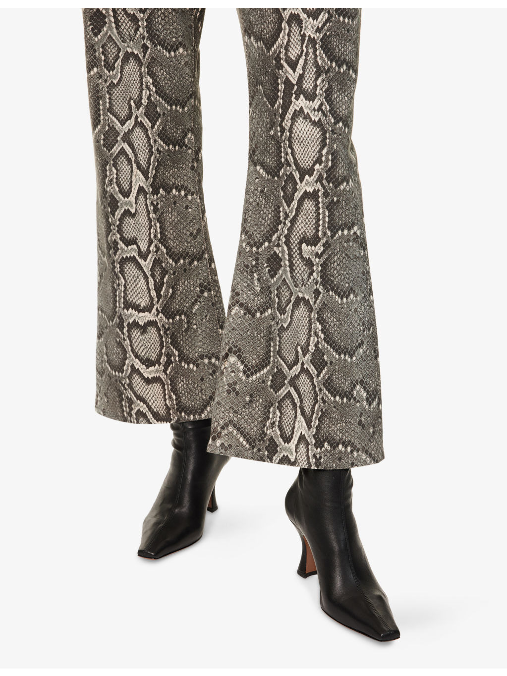 Ezra Snake-Pattern Bootcut Denim Jeans - 5
