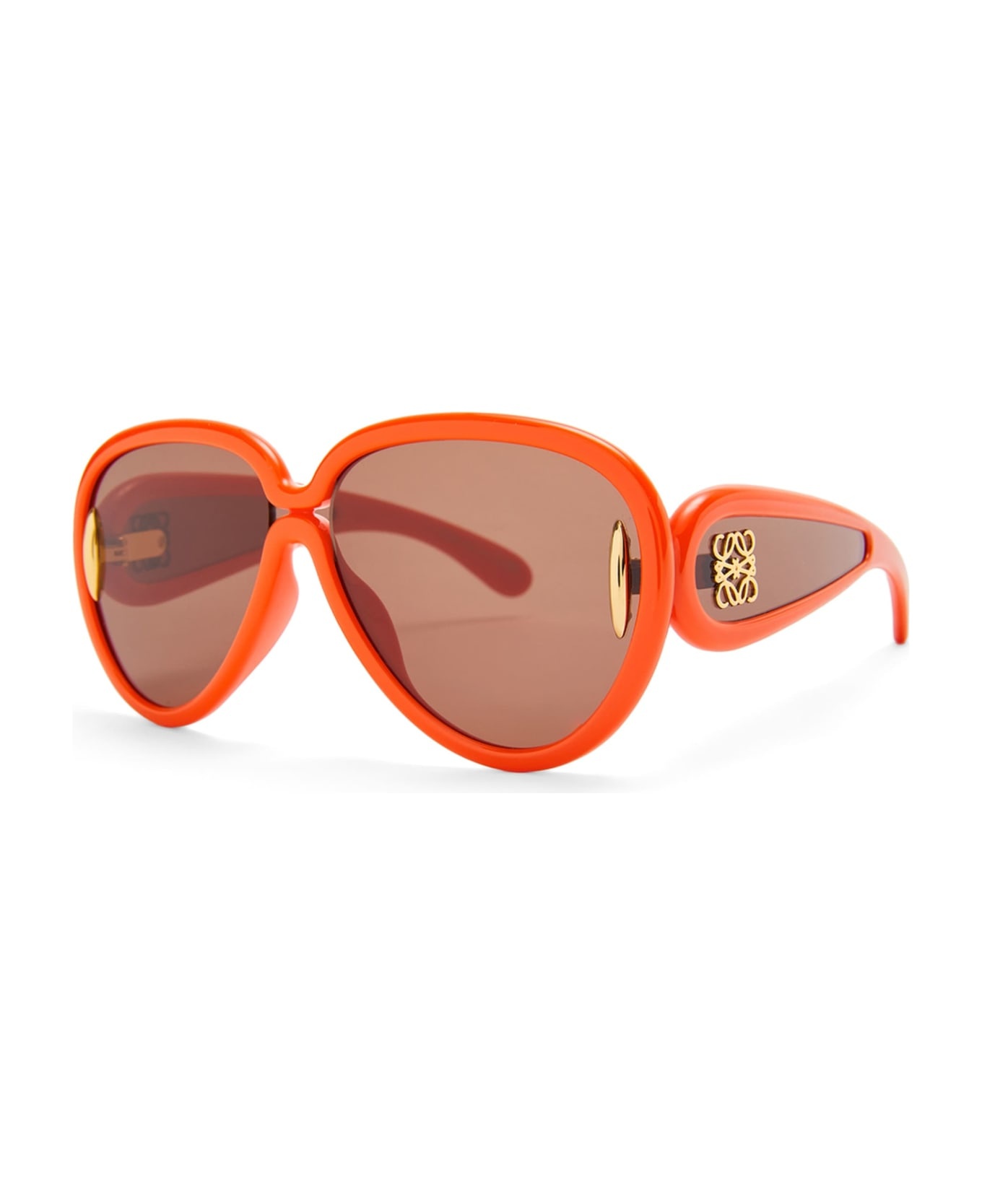 Pilot Mask - Shiny Orange Sunglasses - 2