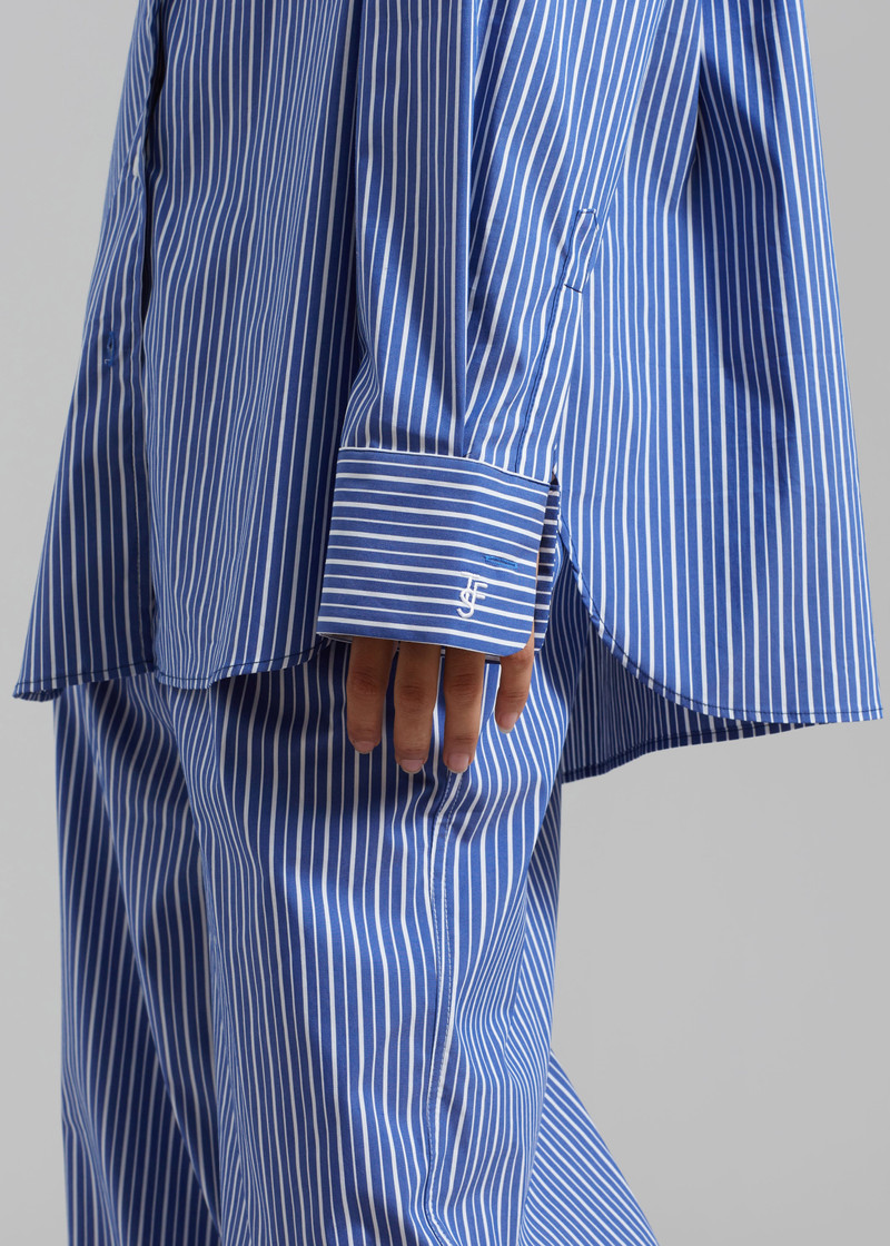 Mirca Pocket Shirt - Blue Multi Stripe 7