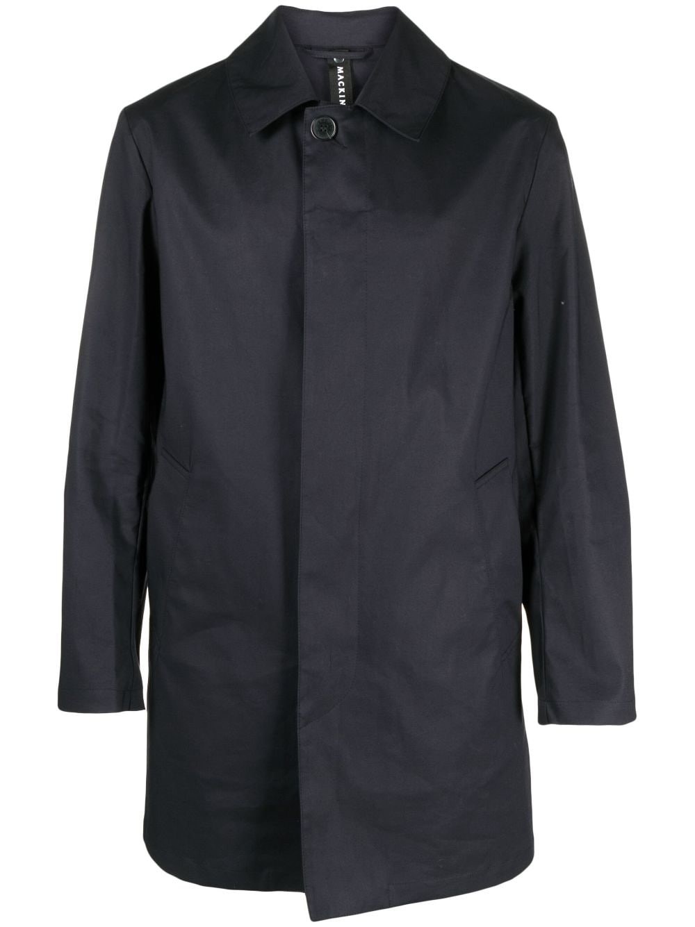 single-breasted cotton raincoat - 1