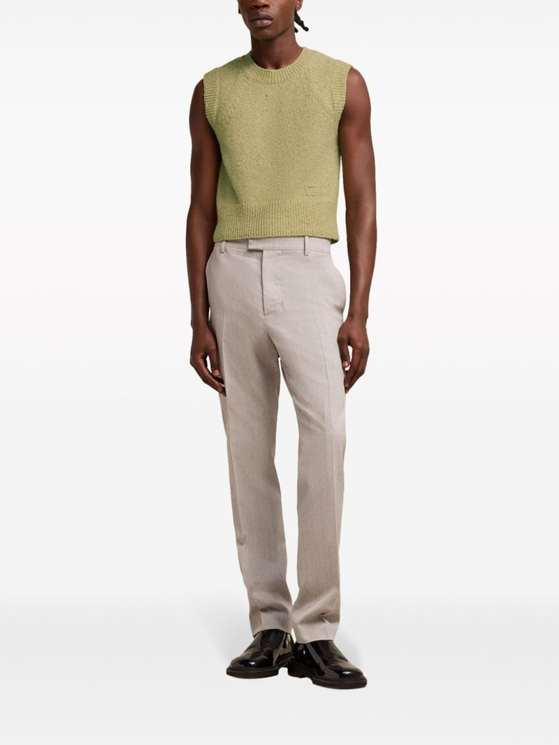 AMI Paris logo-embroidered knitted vest outlook