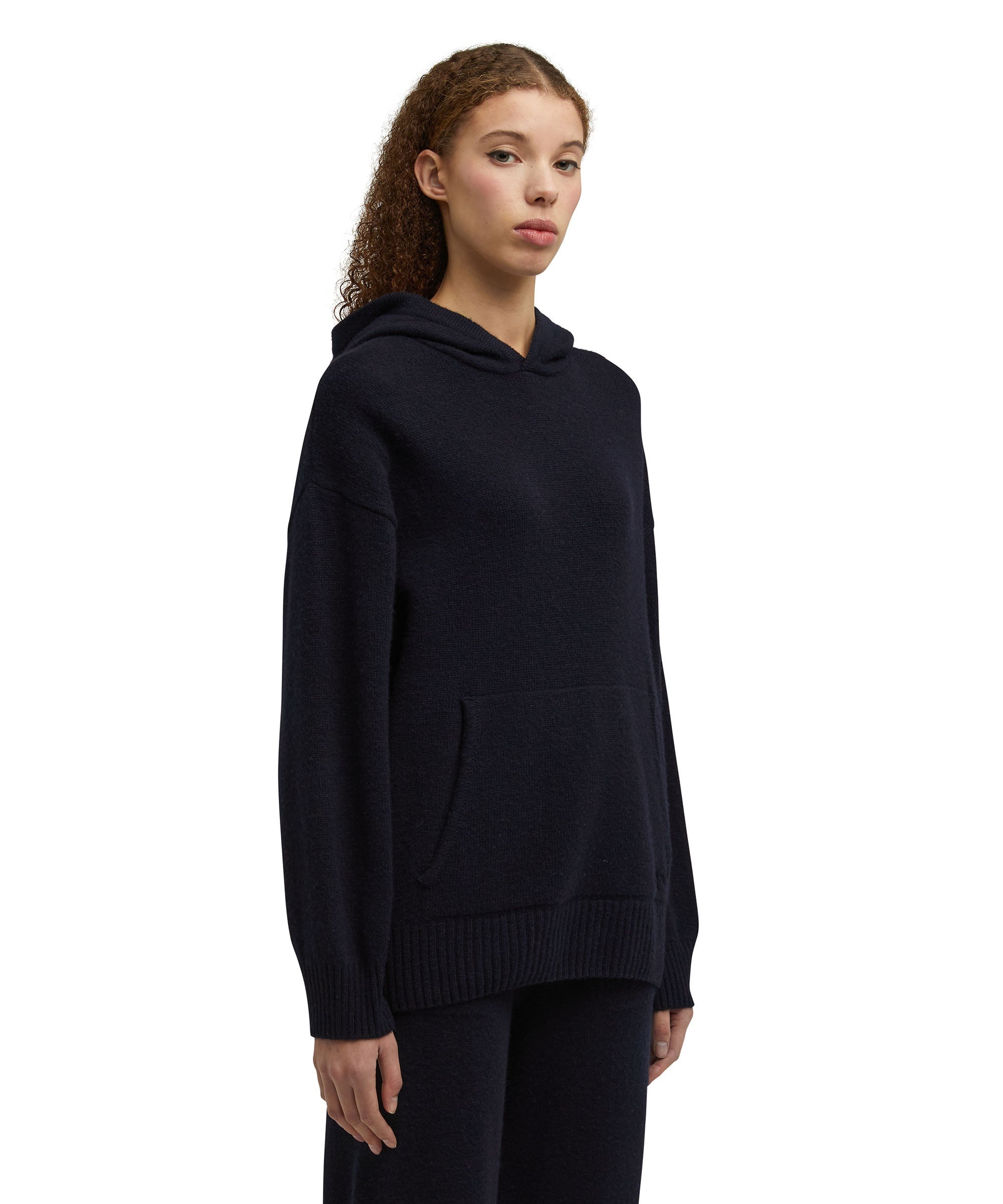 "MSGM Signature Cashemre blend" hooded sweatshirt - 3