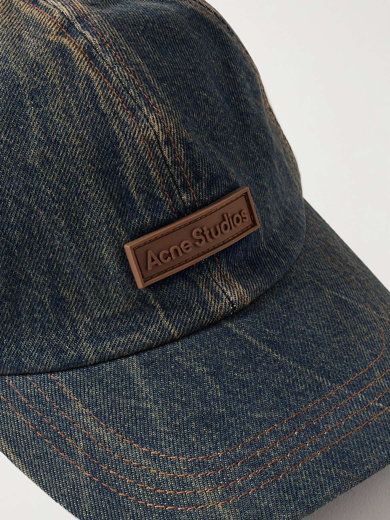 Appliquéd denim baseball cap - 3