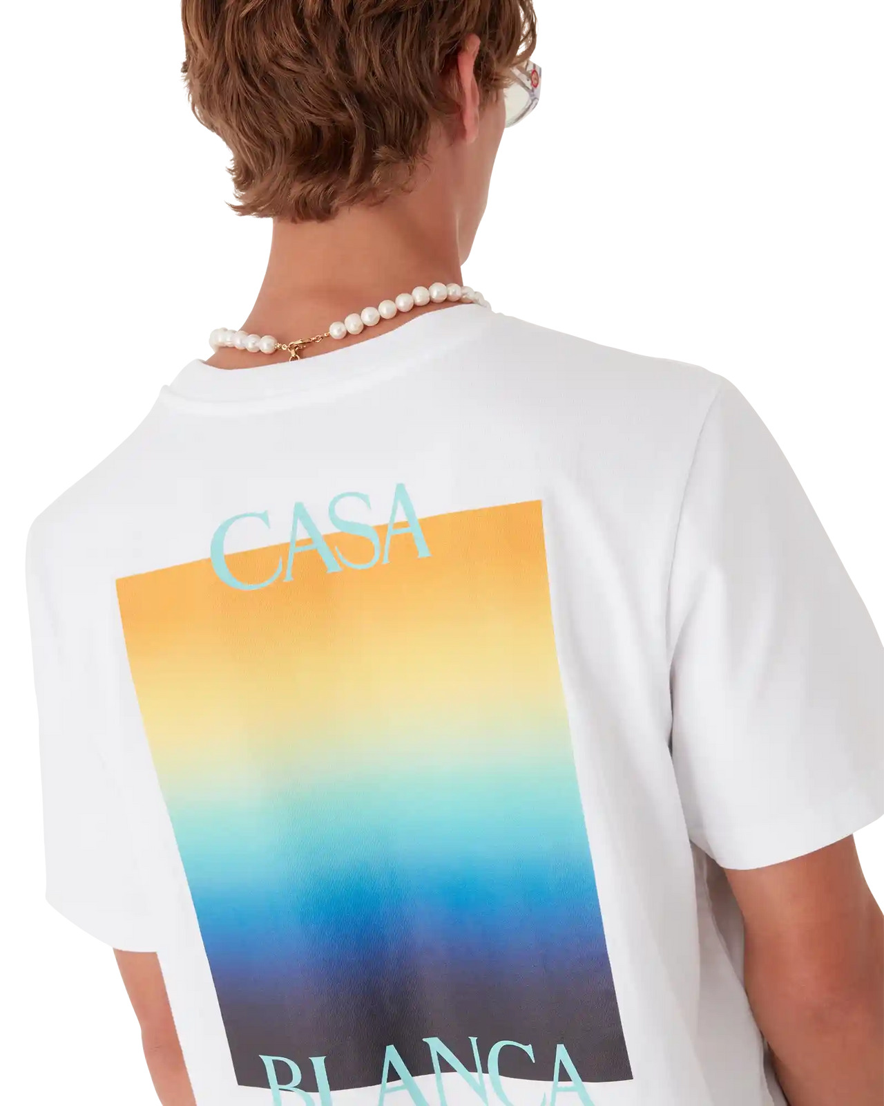 Gradient Square Short Sleeve T-Shirt | Casablanca Paris - 5