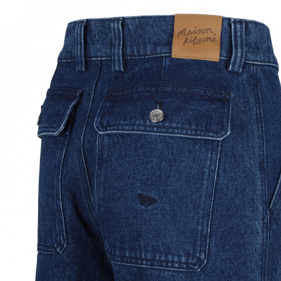Maison Kitsune Profile Fox Embroidered Workwear Jeans - 4