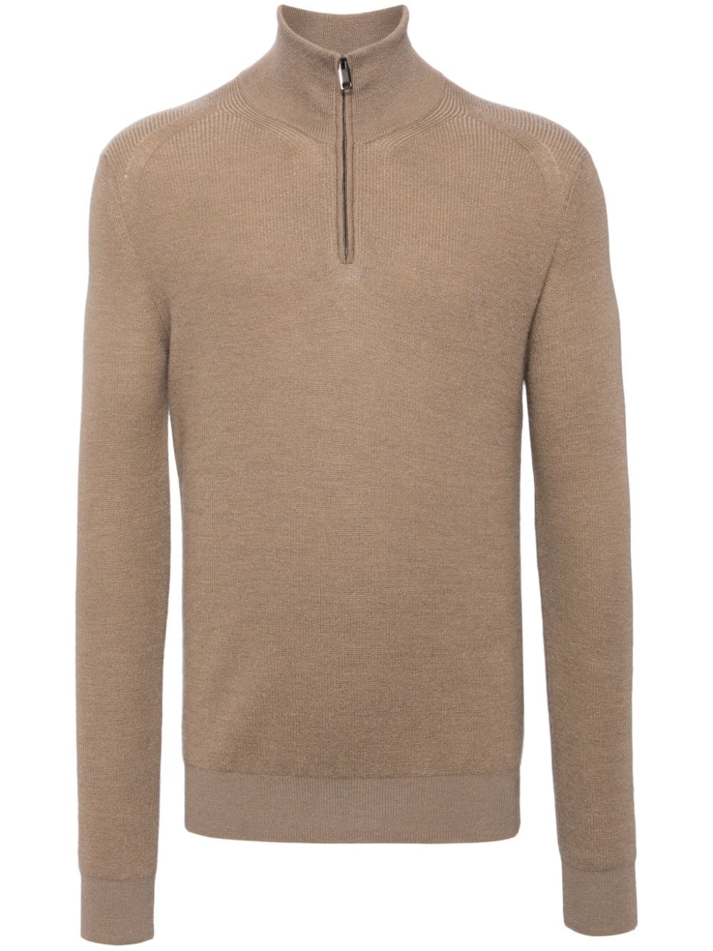 high neck zip-up jumper - 1