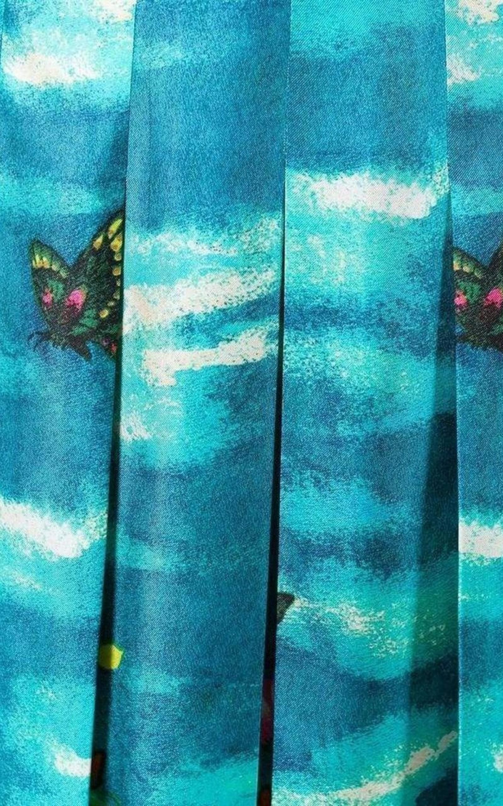 Vita Garden Pleated Silk Skirt - 6